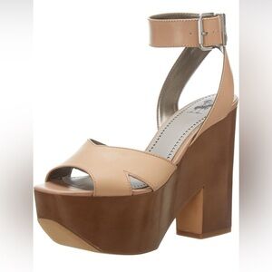 Circus By Sam Edelman Y2K Platform Sandals Chunky Heel Ankle Strap Womens Sz 9.5